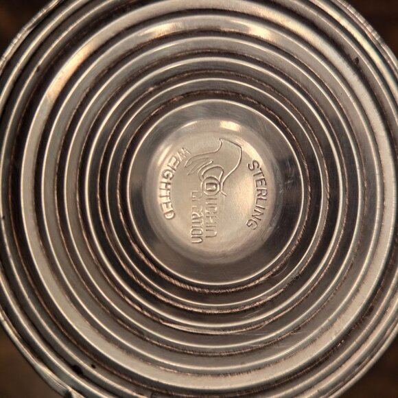 Vintage Duchin Creation Sterling Base With Etched Flowers on Ruffled Glass Vase - Picture 6 of 11